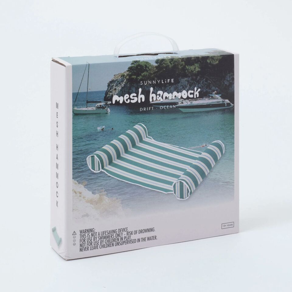 SunnyLife Mavi Beyaz Çizgili Deniz Yatağı