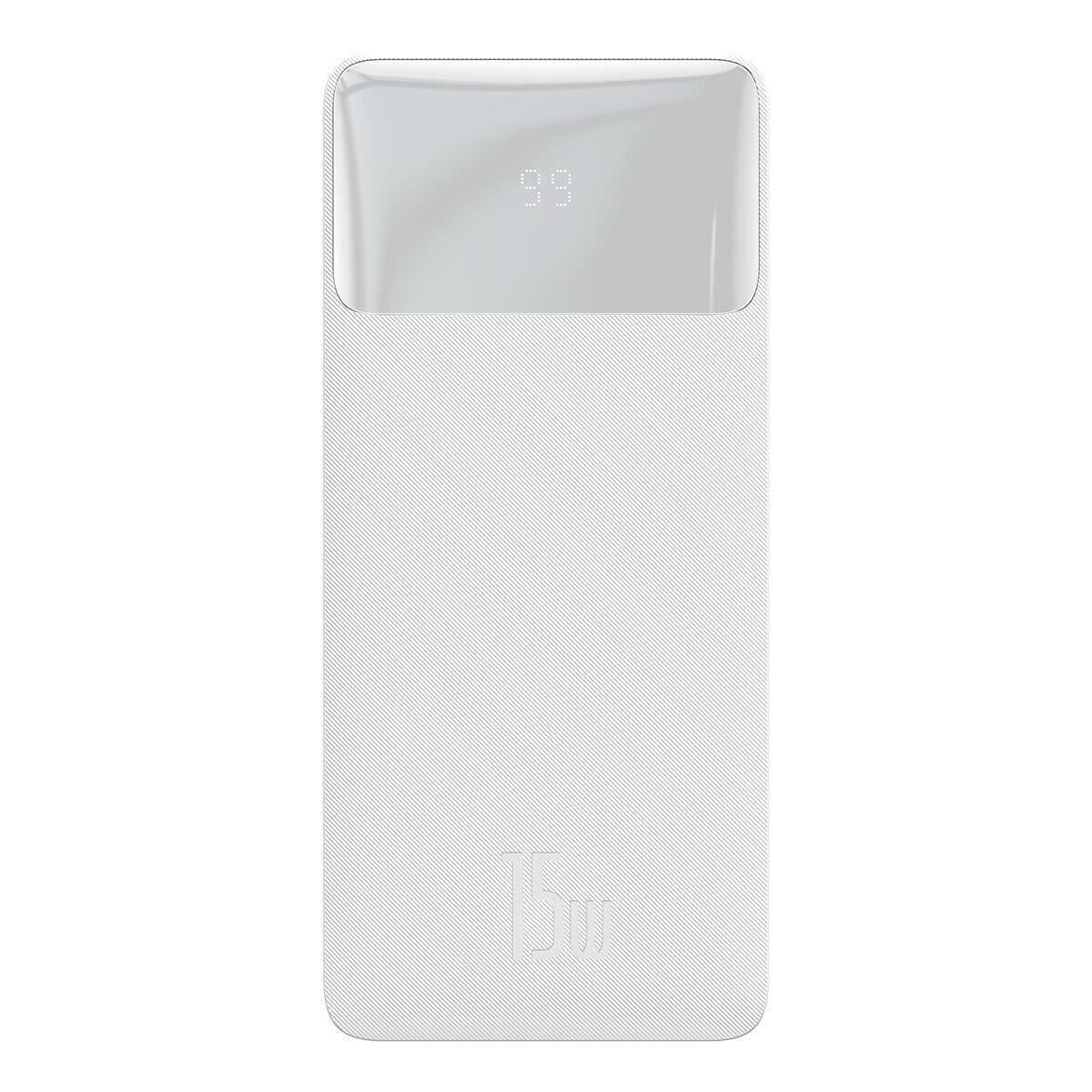 Baseus Bipow ekranlı Powerbank 10000mAh 15W Beyaz