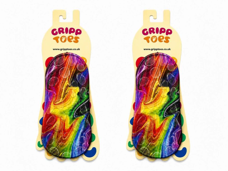 GrippToes Kaymaz Damla Tabanlı Deniz&Havuz Çorabı  G1 Çok Renkli