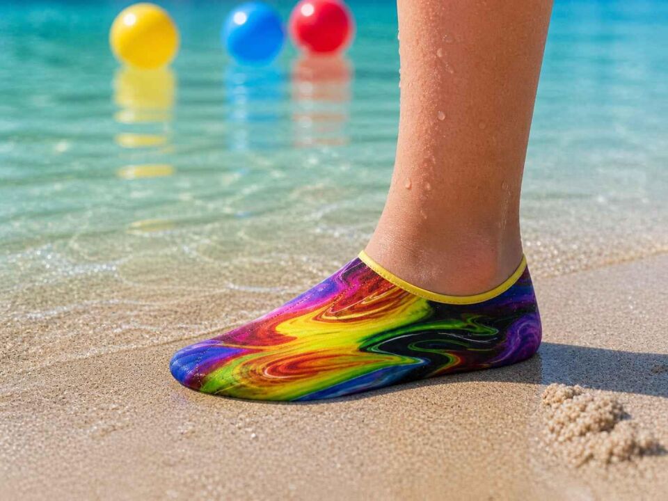 GrippToes Kaymaz Damla Tabanlı Deniz&Havuz Çorabı  G1 Çok Renkli