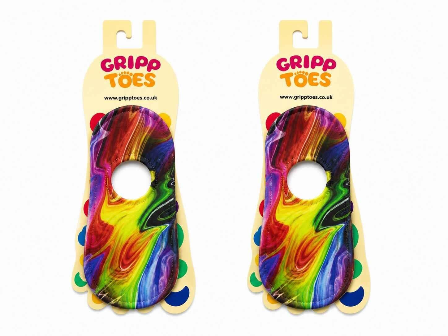 GrippToes Kaymaz Damla Tabanlı Deniz&Havuz Çorabı  G1 Çok Renkli