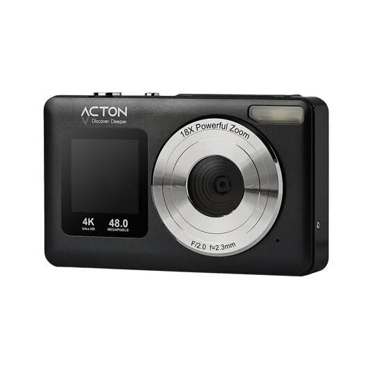 Acton Selfix Dijital Kompakt Fotoğraf Makinesi Retro Kamera Siyah