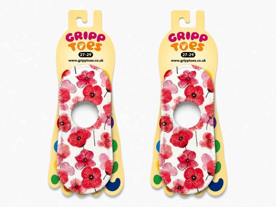 GrippToes Kaymaz Damla Tabanlı Deniz&Havuz Çorabı  I1 Çok Renkli - 33-35