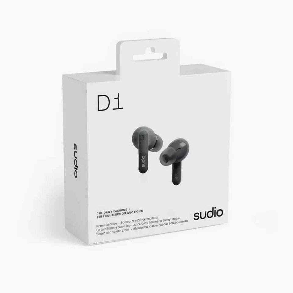 Sudio D1 Kablosuz True Wireless Kulak İçi Kulaklık Black