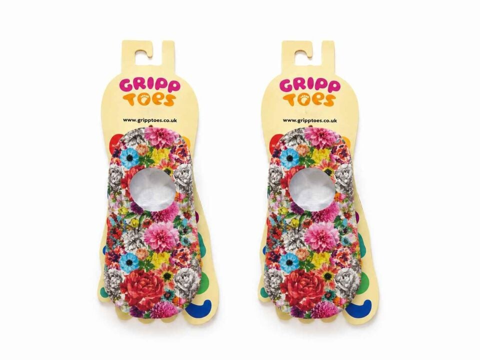 GrippToes Kaymaz Damla Tabanlı Deniz&Havuz Çorabı  I2 Çok Renkli - 33-35