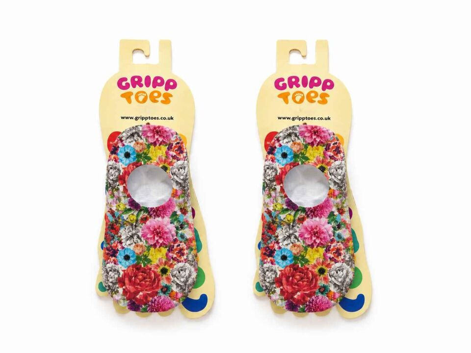 GrippToes Kaymaz Damla Tabanlı Deniz&Havuz Çorabı  I2 Çok Renkli - 33-35
