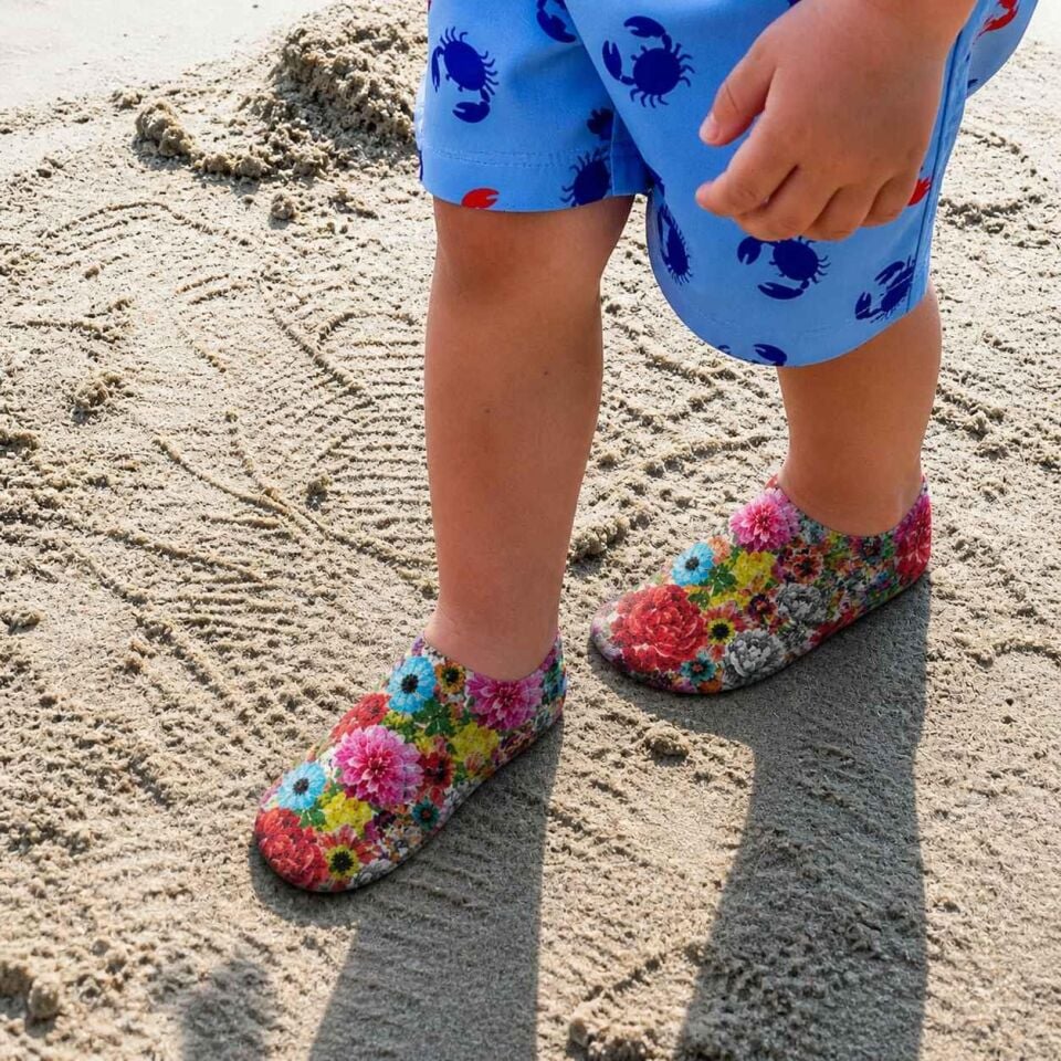 GrippToes Kaymaz Damla Tabanlı Deniz&Havuz Çorabı  I2 Çok Renkli