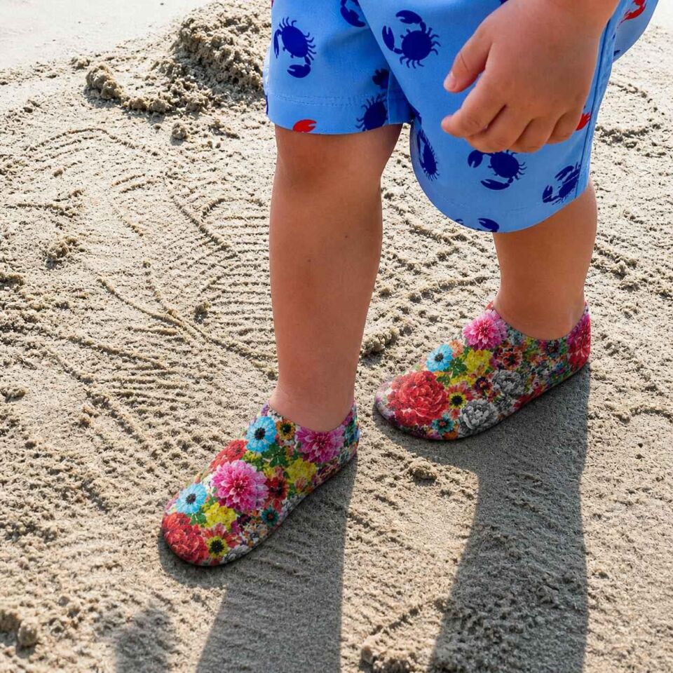 GrippToes Kaymaz Damla Tabanlı Deniz&Havuz Çorabı  I2 Çok Renkli