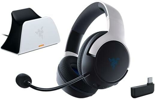 Razer Legendary Duo Kaira Kablosuz Kulaküstü Kulaklık PS5 Şarj İstasyonu