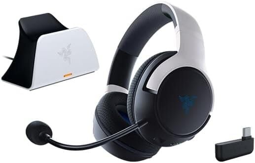 Razer Legendary Duo Kaira Kablosuz Kulaküstü Kulaklık PS5 Şarj İstasyonu