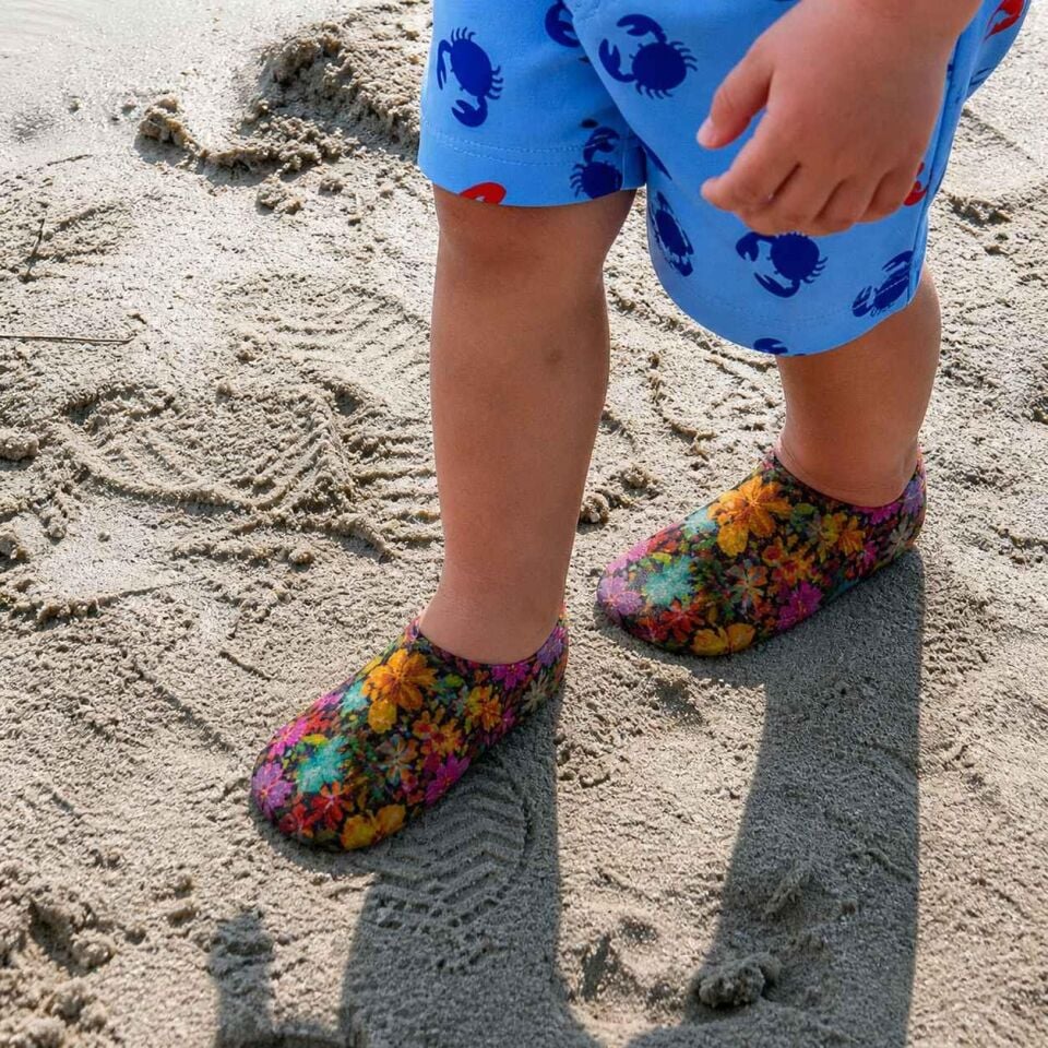 GrippToes Kaymaz Damla Tabanlı Deniz&Havuz Çorabı  J1 Çok Renkli