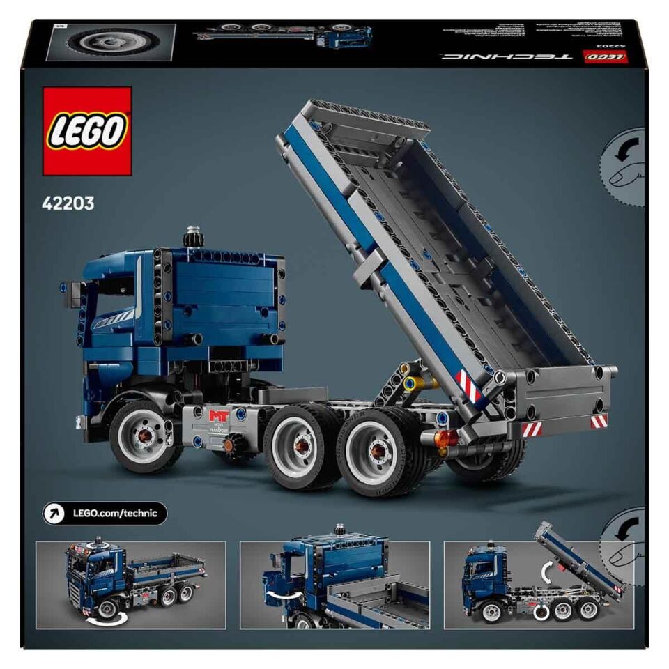 LEGO Technic Damperli Kamyon  9 Yaş ve Üzeri İnşaat Seven Çocuklar için Yaratıcı Oyuncak Yapım Seti 462 Parça 42203