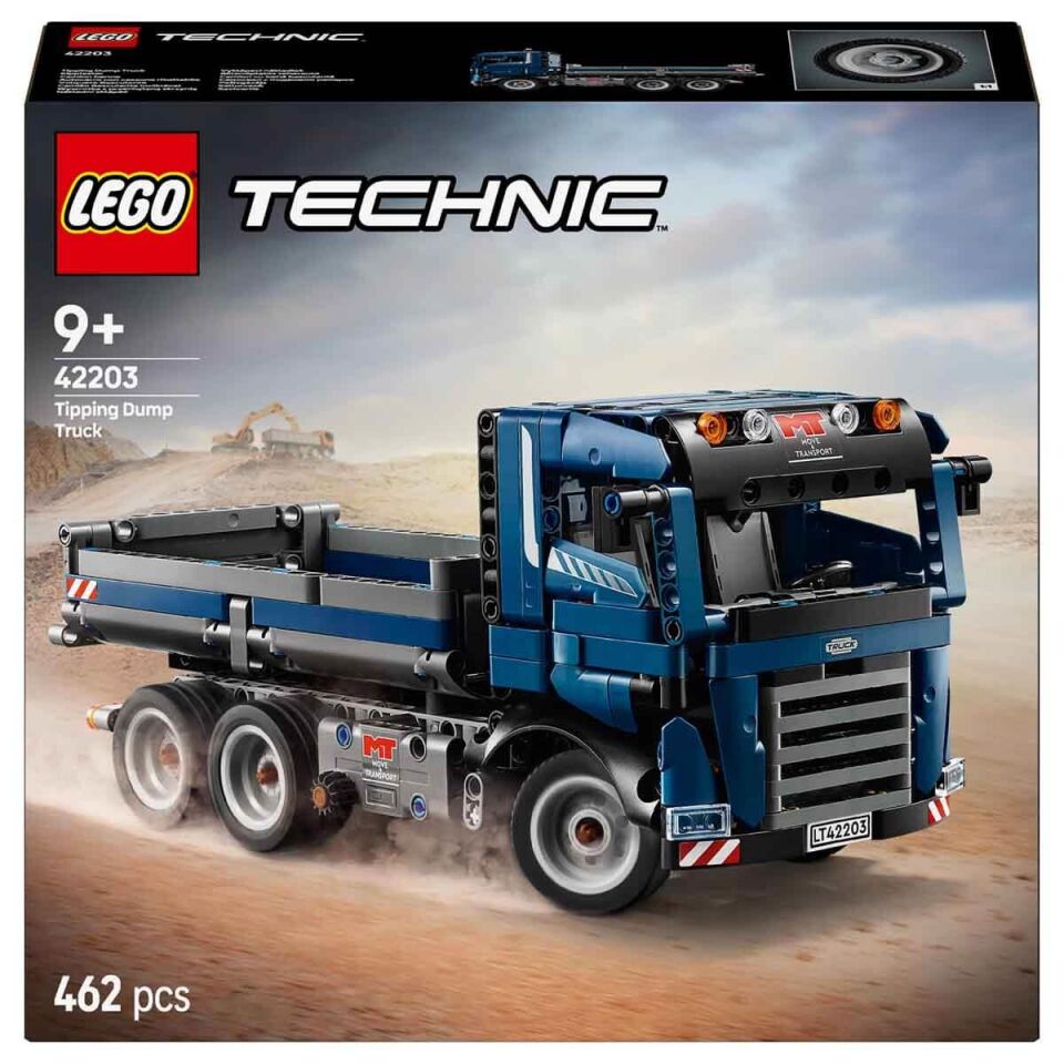 LEGO Technic Damperli Kamyon  9 Yaş ve Üzeri İnşaat Seven Çocuklar için Yaratıcı Oyuncak Yapım Seti 462 Parça 42203