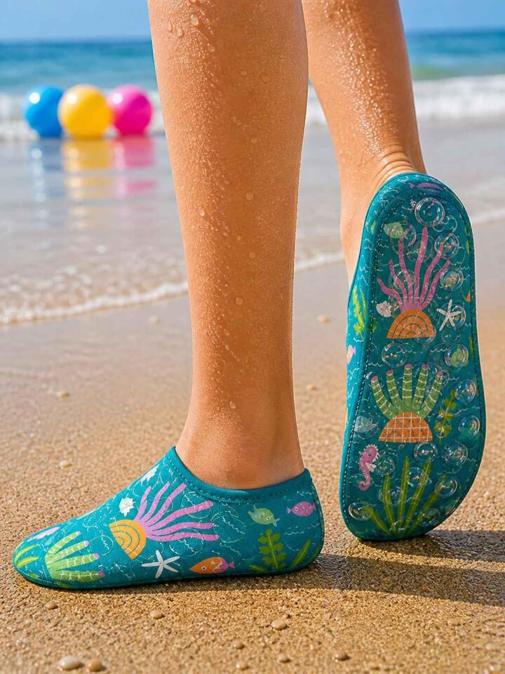 GrippToes Kaymaz Damla Tabanlı Deniz&Havuz Çorabı  K1 Çok Renkli