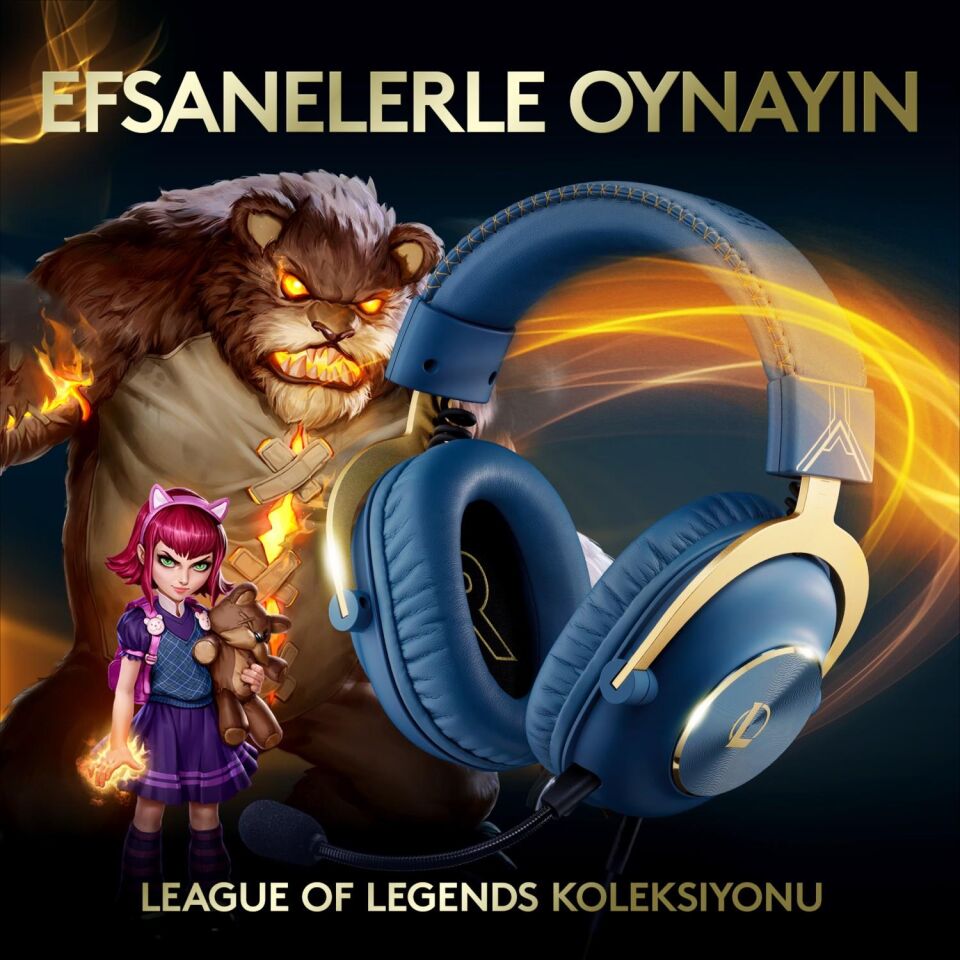 Logitech G Pro X 7.1 Surround Ses Oyuncu Kulaklığı Lol Özel Serisi