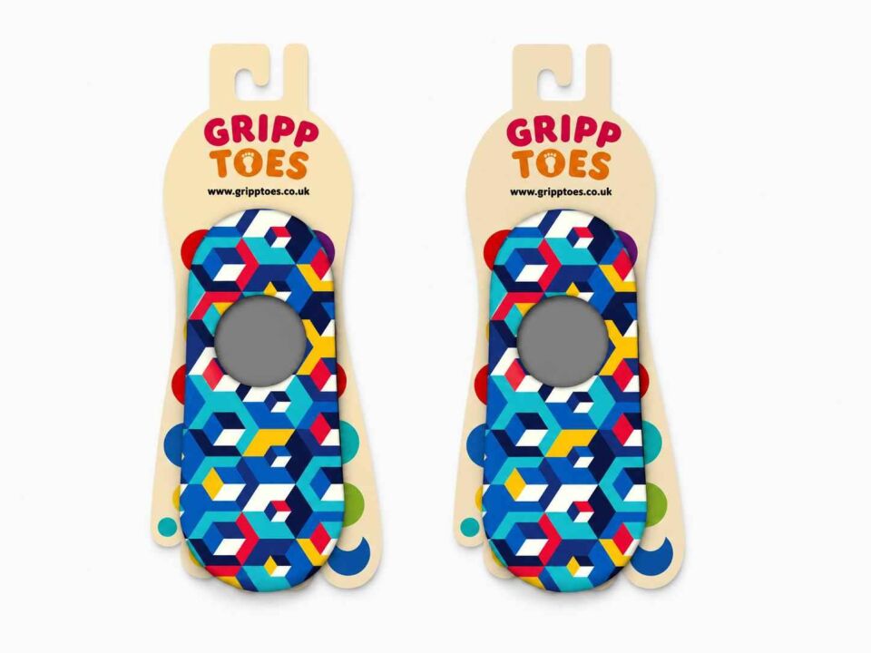 GrippToes Kaymaz Damla Tabanlı Deniz&Havuz Çorabı  K2 Çok Renkli - 33-35