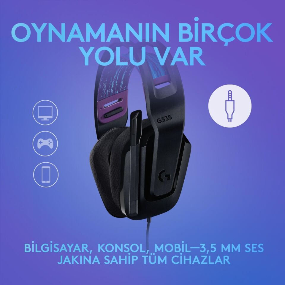 Logitech G335 Kablolu Oyuncu Kulaklığı