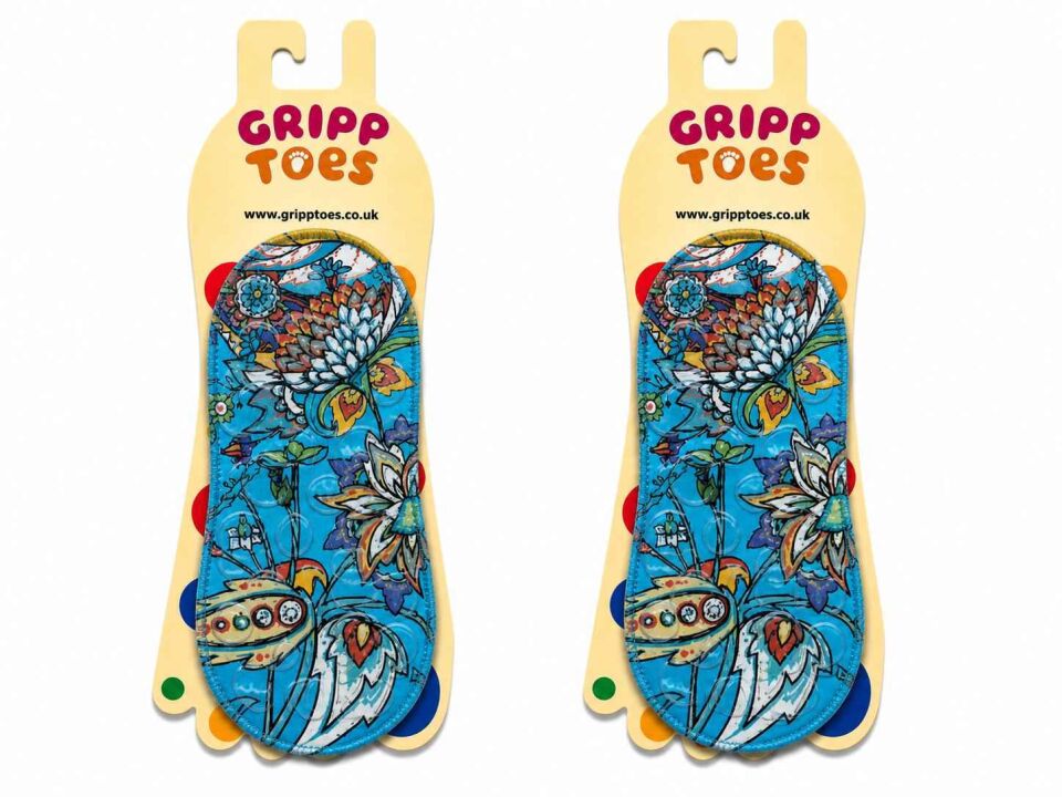 GrippToes Kaymaz Damla Tabanlı Deniz&Havuz Çorabı  L1 Çok Renkli