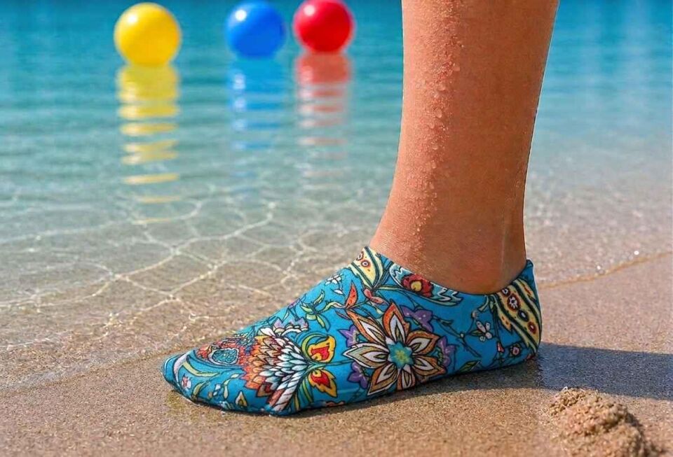GrippToes Kaymaz Damla Tabanlı Deniz&Havuz Çorabı  L1 Çok Renkli