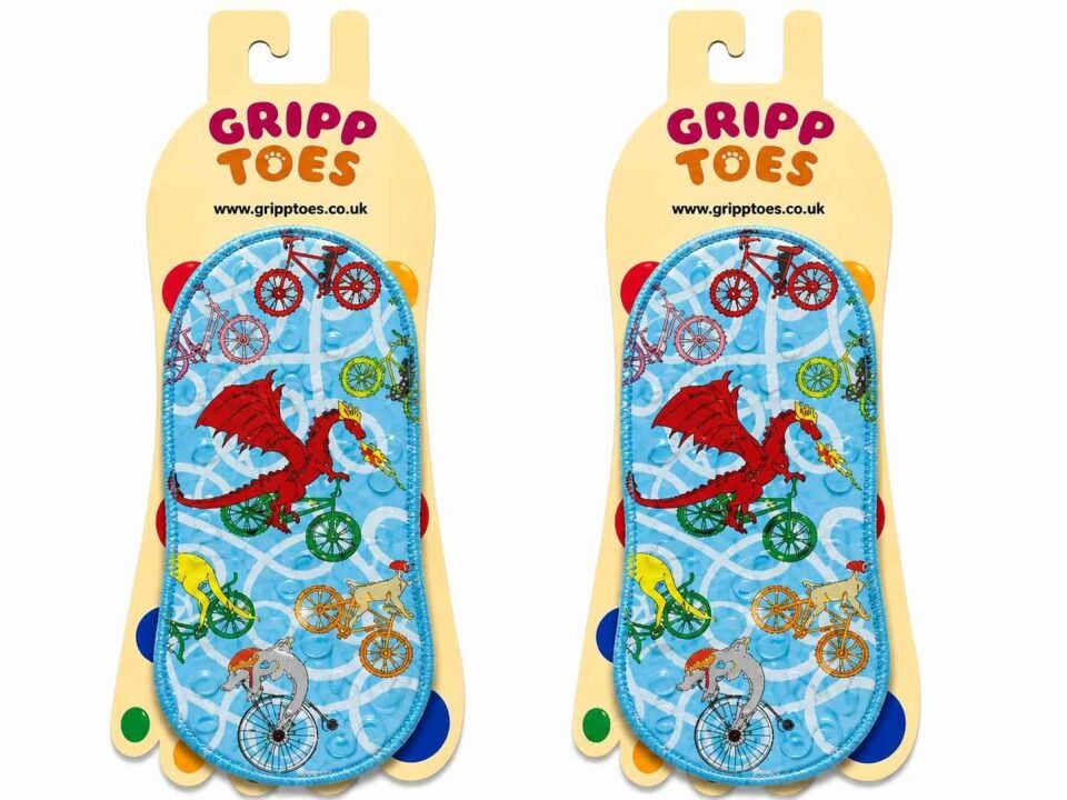 GrippToes Kaymaz Damla Tabanlı Deniz&Havuz Çorabı  M1 Çok Renkli