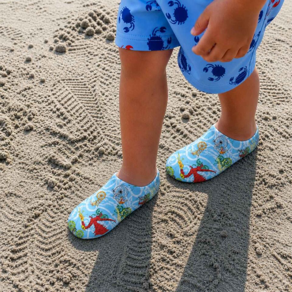 GrippToes Kaymaz Damla Tabanlı Deniz&Havuz Çorabı  M1 Çok Renkli