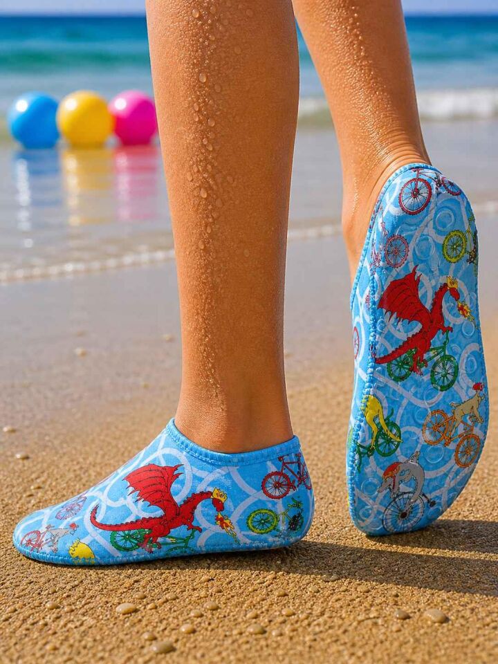 GrippToes Kaymaz Damla Tabanlı Deniz&Havuz Çorabı  M1 Çok Renkli