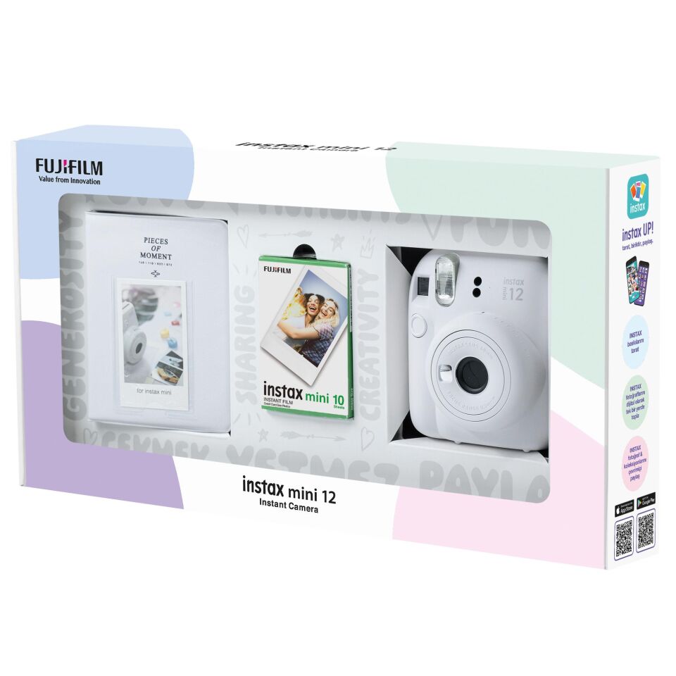 İnstax Mini 12 10LU Film ve PVC Albüm Bundle Box Beyaz