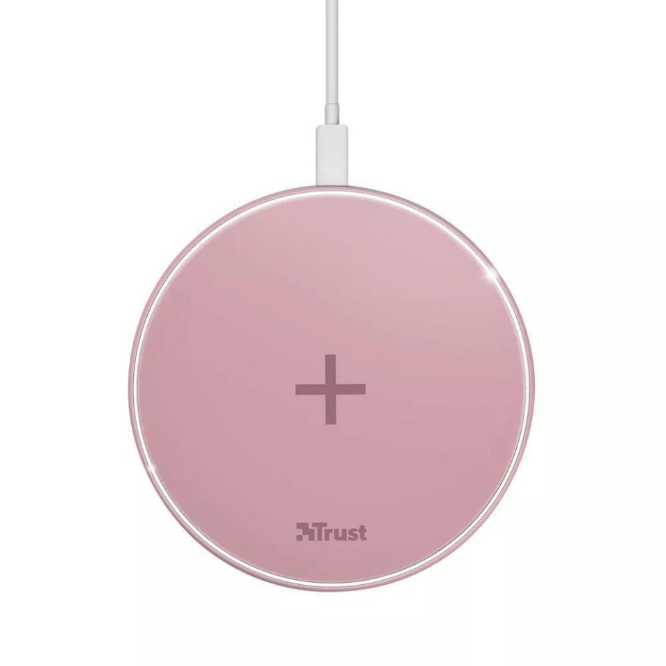 Trust 10W Hızlı Kablosuz Şarj Cihazı Pembe