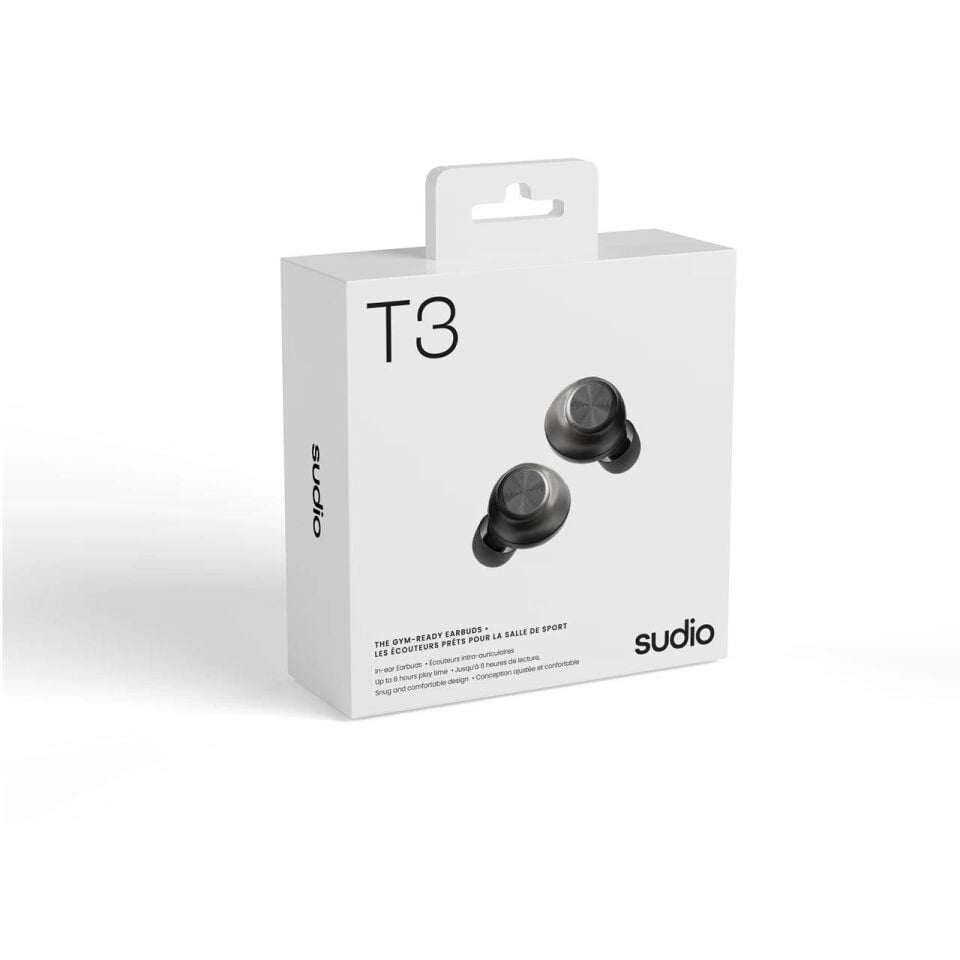 Sudio T3  Kablosuz Kulak İçi Kulaklık Black