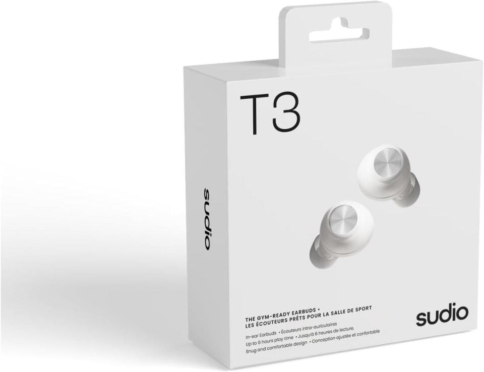 Sudio T3  Kablosuz Kulak İçi Kulaklık White
