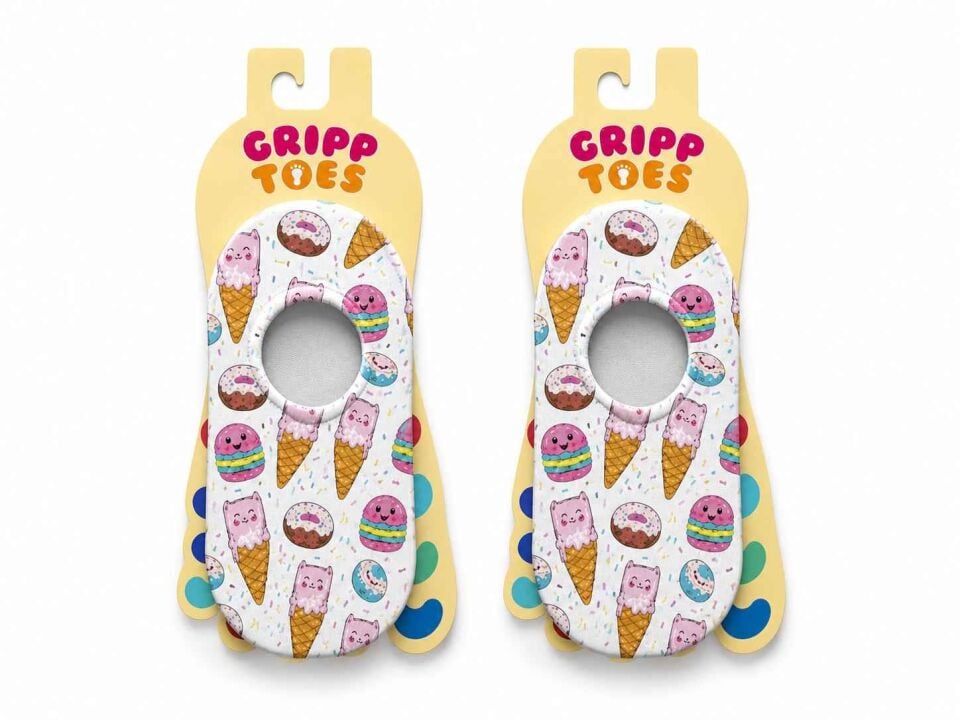 GrippToes Kaymaz Damla Tabanlı Deniz&Havuz Çorabı  O1 Çok Renkli