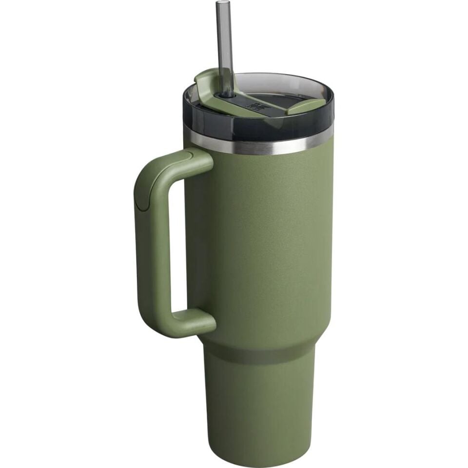 Stanley Quencher H2.O FlowState Tumbler Pipetli Termos 1.2L Haki