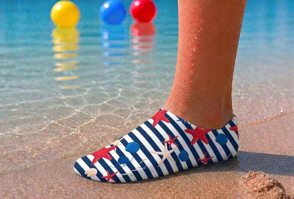 GrippToes Kaymaz Damla Tabanlı Deniz&Havuz Çorabı  O2