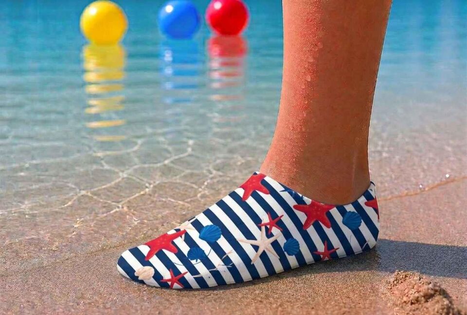 GrippToes Kaymaz Damla Tabanlı Deniz&Havuz Çorabı  O2