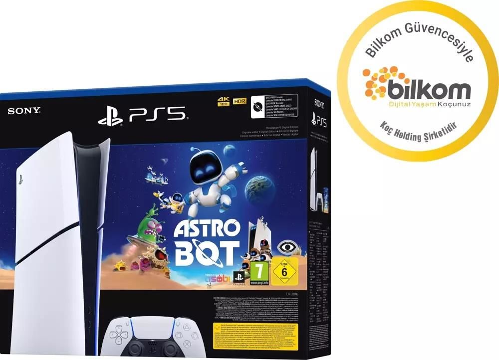 Sony Playstation 5 Slim Digital Versiyon Astro Bot Oyun Hediyeli Oyun Konsolu (Bilkom Garantili)