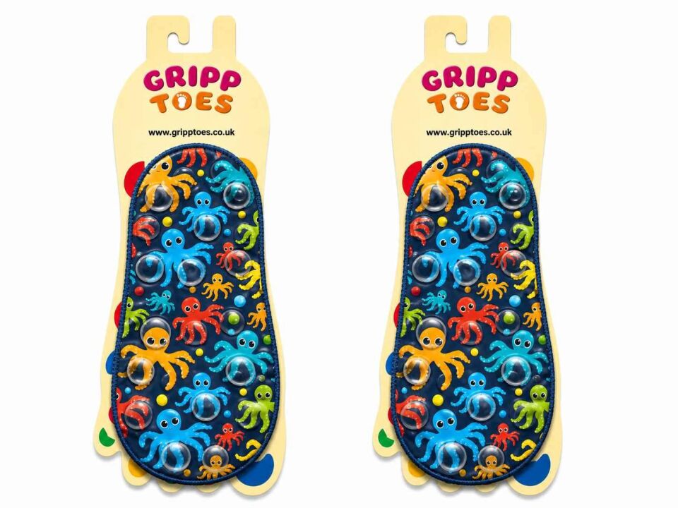 GrippToes Kaymaz Damla Tabanlı Deniz&Havuz Çorabı  P1 Çok Renkli