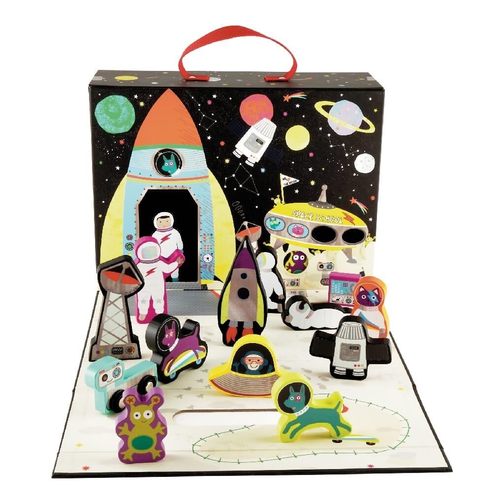 FLOSS & ROCK Ahşap Figürlü Oyun Kutuları / Space