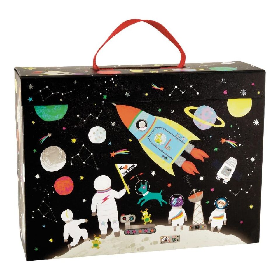 FLOSS & ROCK Ahşap Figürlü Oyun Kutuları / Space