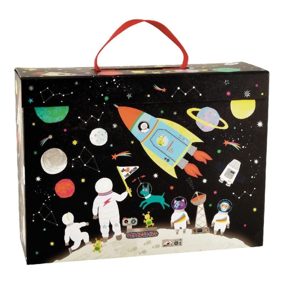 FLOSS & ROCK Ahşap Figürlü Oyun Kutuları / Space