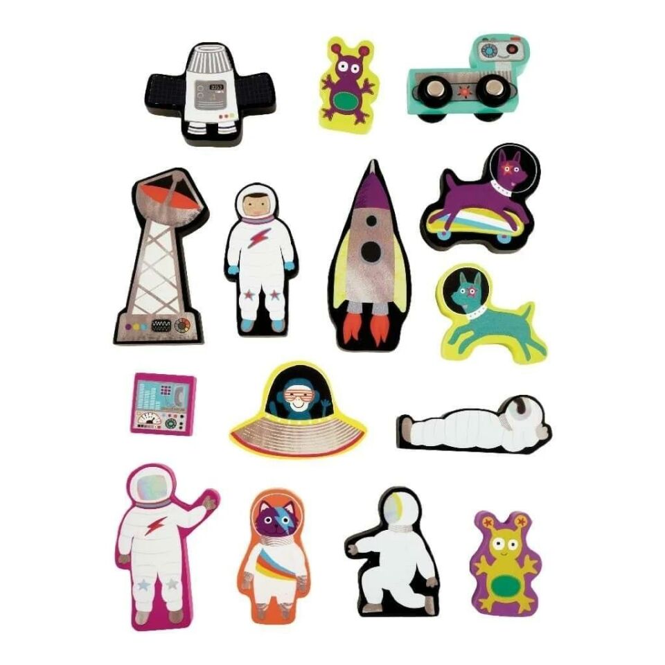 FLOSS & ROCK Ahşap Figürlü Oyun Kutuları / Space
