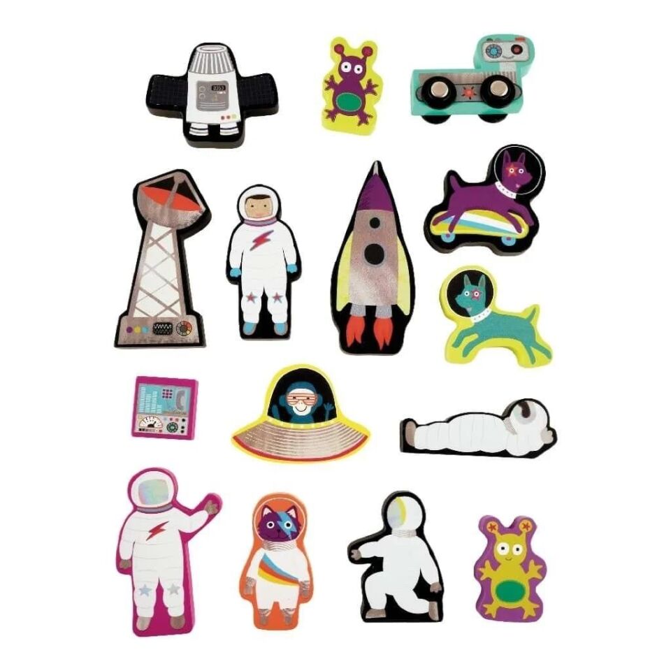 FLOSS & ROCK Ahşap Figürlü Oyun Kutuları / Space