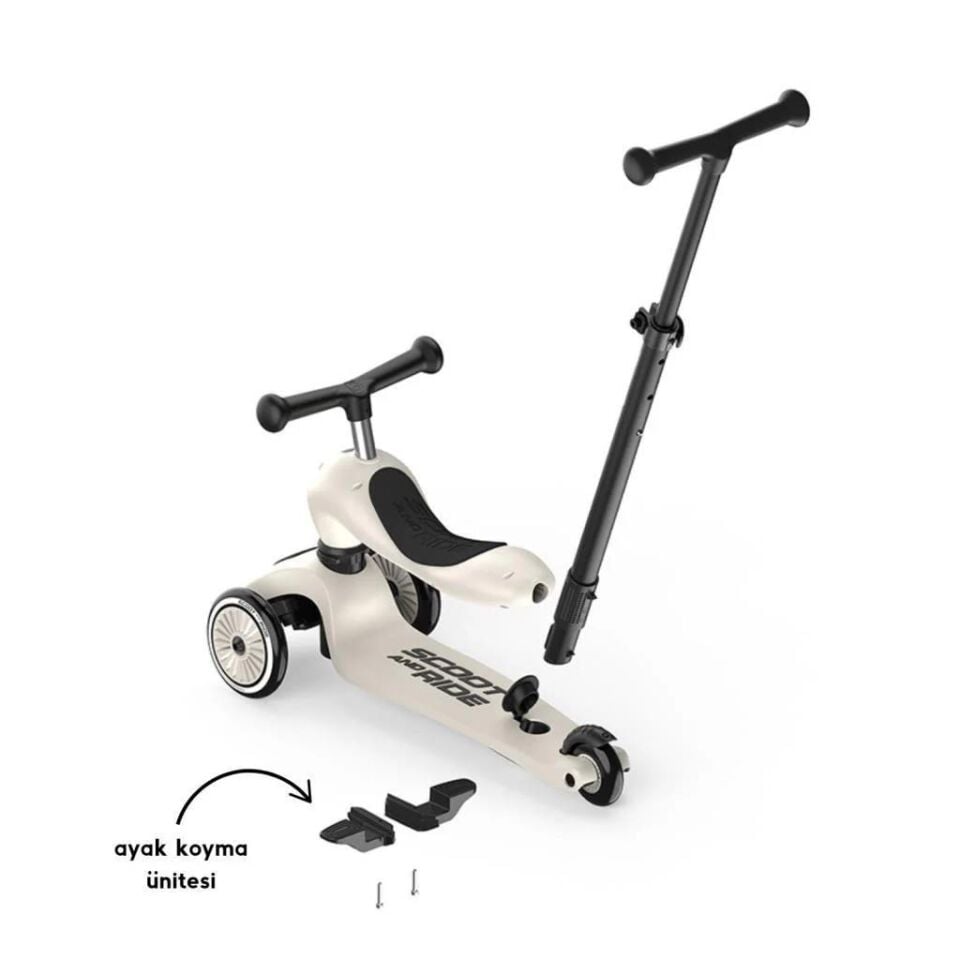 Scoot and Ride Push and Go Ebeveyn Kontrollü Çocuk Scooter Ash