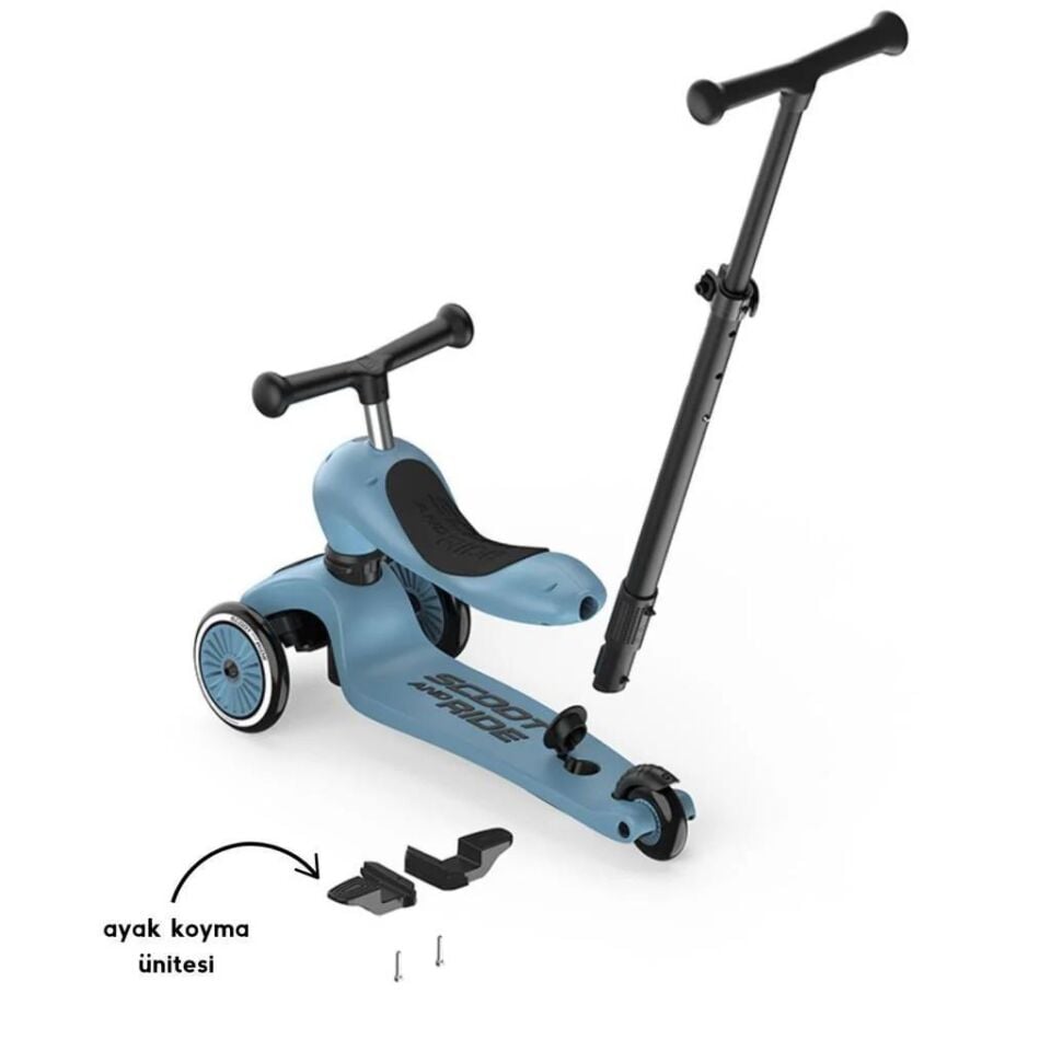 Scoot and Ride Push and Go Ebeveyn Kontrollü Çocuk Scooter Steel