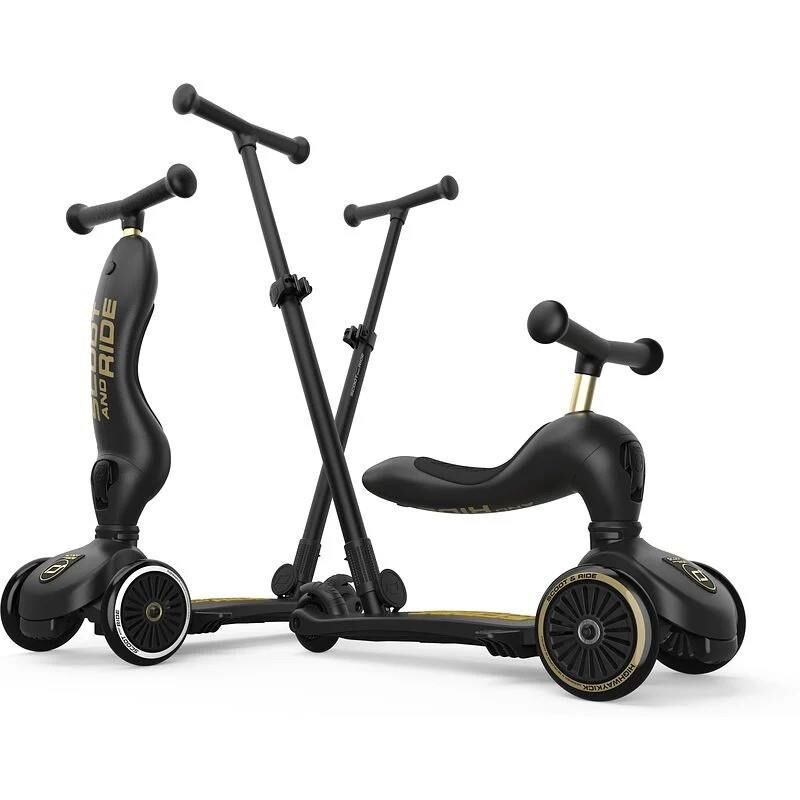 Scoot and Ride Push and Go Ebeveyn Kontrollü Çocuk Scooter Black