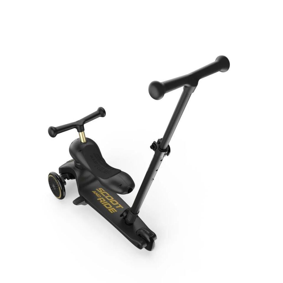 Scoot and Ride Push and Go Ebeveyn Kontrollü Çocuk Scooter Black