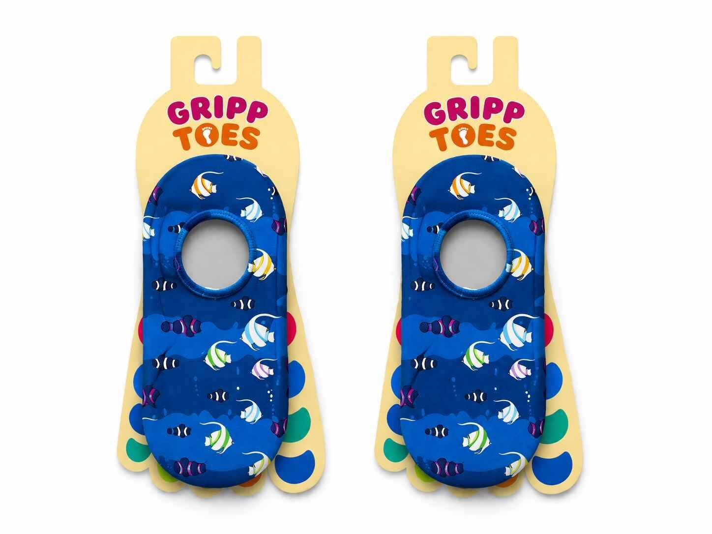 GrippToes Kaymaz Damla Tabanlı Deniz&Havuz Çorabı  R1 Çok Renkli