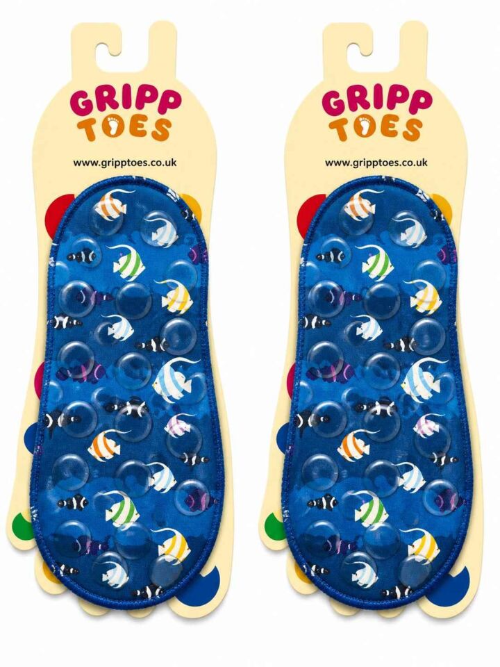 GrippToes Kaymaz Damla Tabanlı Deniz&Havuz Çorabı  R1 Çok Renkli