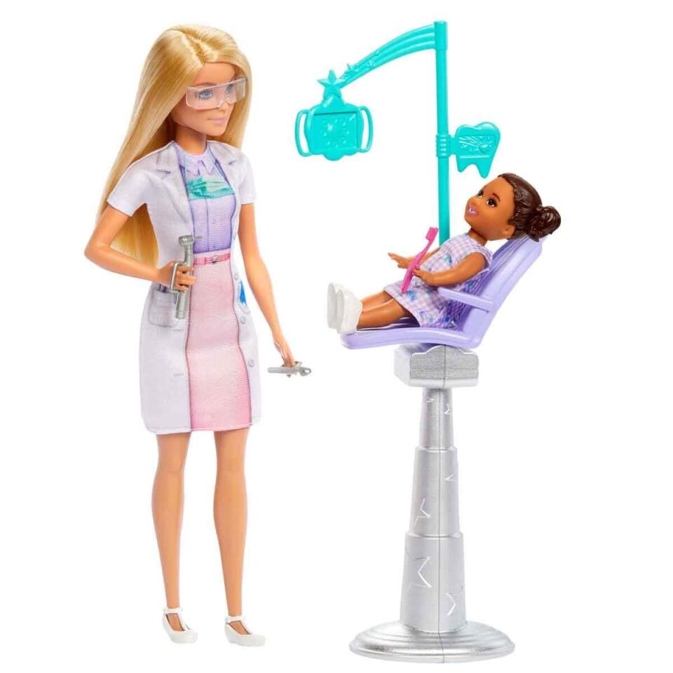Barbie Bakım Temalı Kariyer Oyun Setleri Diş Hekimi Bebek JCR74