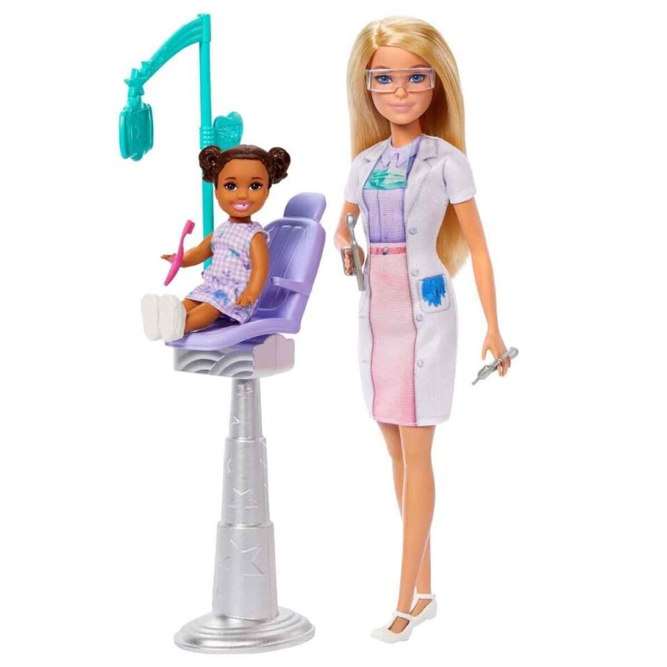 Barbie Bakım Temalı Kariyer Oyun Setleri Diş Hekimi Bebek JCR74