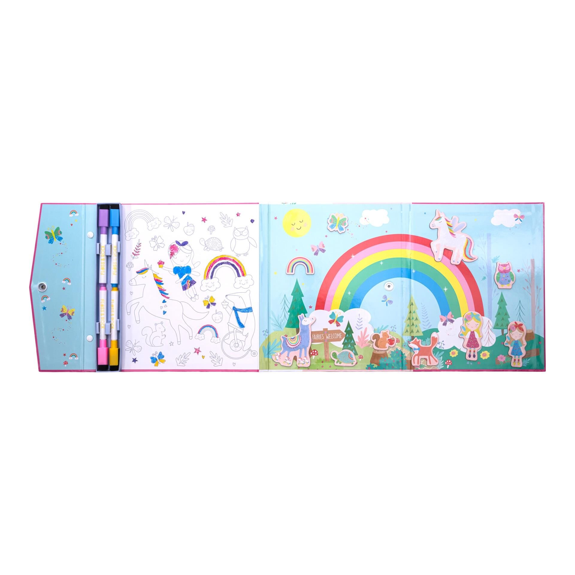 FLOSS & ROCK Mıknatıslı Çoklu Oyun Seti / Rainbow Fairy